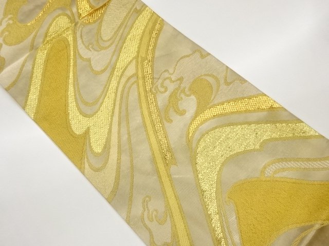 JAPANESE KIMONO / FUKURO OBI / PULP CLOTH / WOVEN ROUGH WAVE 